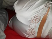 My Roommate's Sexy Mom is Beautiful and Breathtaking, Fuck! satin pjs whit underpants