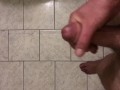 Spurting cum on the bath tiles