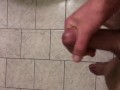 Spurting cum on the bath tiles