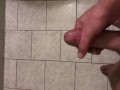 Spurting cum on the bath tiles