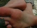 I Let Him Play With My Sweet Ginger Soles and Toes While Watching TV in Bed