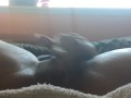 Solo Ebony Teen Plays w/ Big Clit  (Fingering + Squirt)