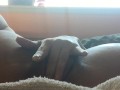 Solo Ebony Teen Plays w/ Big Clit  (Fingering + Squirt)