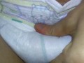 Diapered Big  Dick Dl Guy in huggies