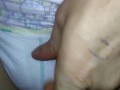 Diapered Big  Dick Dl Guy in huggies