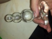 Fun with glass butt plug