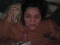 She wasn't expecting this much Cum lol. Huge Amateur Facial!