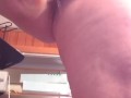 Pissing on cock dildo