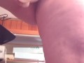 Pissing on cock dildo