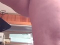 Pissing on cock dildo