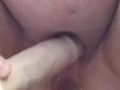 Pissing on cock dildo