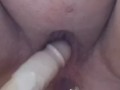 Pissing on cock dildo