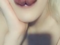 cutie with long tongue