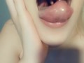cutie with long tongue