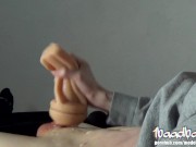 Big Lubed Cock Cums Twice - Huge Ruined Cumshot and Messy Fleshlight Orgasm