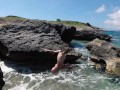 TRAVEL NUDE - Pettite nudist girl staged a sexy show Outdoor Mallorca 