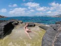 TRAVEL NUDE - Pettite nudist girl staged a sexy show Outdoor Mallorca 
