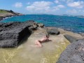 TRAVEL NUDE - Pettite nudist girl staged a sexy show Outdoor Mallorca 