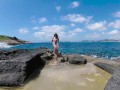 TRAVEL NUDE - Pettite nudist girl staged a sexy show Outdoor Mallorca 