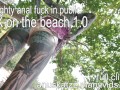 Public fuck sex on the beach heavily tattooed couple anal rough cumshot