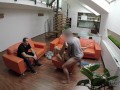 Hunt4K. Blonde stops fighting with BF because stranger gives money