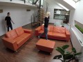 Hunt4K. Blonde stops fighting with BF because stranger gives money