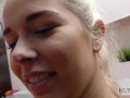 Hunt4K. Blonde stops fighting with BF because stranger gives money
