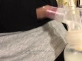 bbw big tit lactating milf huge nipples pumps milk montage