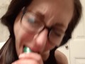 Sloppy Dildo Blowjob
