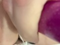 Tightest asshole close up anal play with vibrating anal toy moaning milf