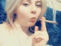 Hot blonde teen smoking
