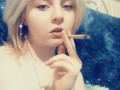 Hot blonde teen smoking