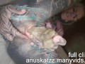 Tattoo dread couple splittet tongue bj ass to mouth anal pussy fuck cumshot
