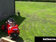 Cam Cutie Its Cleo Rides Dildo & Tractor -WTF?