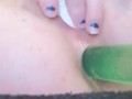 Fucking myself in the pussy and ass. Double penetration. Came so hard