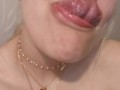 cutie long tongue girl