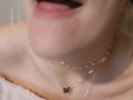 cutie long tongue girl
