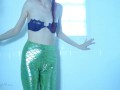 Mermaid's Desperate Lesson About Having Legs - Pee/wetting cosplay fetish Peeing in leggings/tights