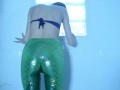 Mermaid's Desperate Lesson About Having Legs - Pee/wetting cosplay fetish Peeing in leggings/tights