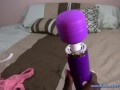 Super Hot Body & Horny Glasses Ebony Teen Has Multiple Orgasms With Hitachi