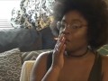 beautiful ebony girlfriend smoking fetish part 3