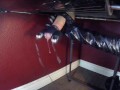 Milking Table Vibrator Edging HUGE Cumshot