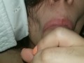 Latina Milf Sucks Huge White Cock - BWC POV Closeup Cumshot Swallow