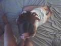 18 year old babe teases, Sucks big cock and gives in tight wet pussy