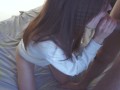 18 year old babe teases, Sucks big cock and gives in tight wet pussy