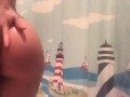 Wash boobs , pussy and fluffy butt in the shower