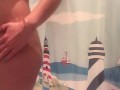Wash boobs , pussy and fluffy butt in the shower