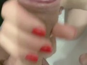 Beautiful Latina gets a lot of cum right in the bath-PornHab