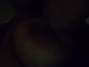 Sucking my big titties