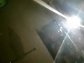 BananaSmashLee in the bathroom mirror teases with tongue
